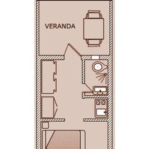 BUNGALOW 2 personnes - Monocale