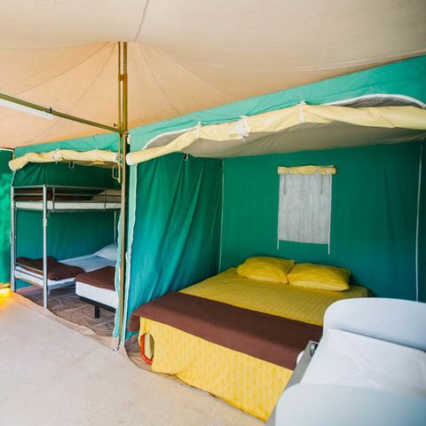 Bungalowzelt 5 personen - BENGALI Toilé 5 pers ausgestattet (ohne Sanitäranlagen)