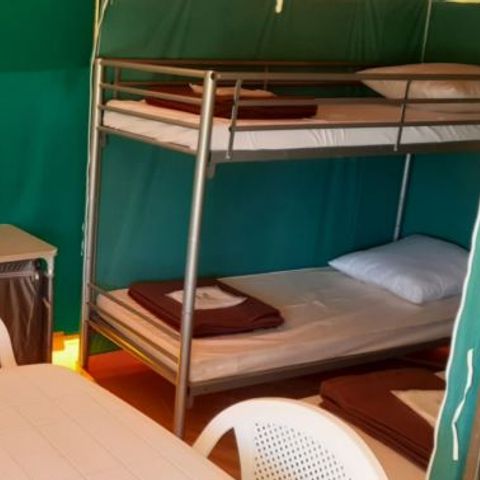 Glampingtent 2 personen - BENGALI Toilé 2 pers uitgerust (zonder sanitair)