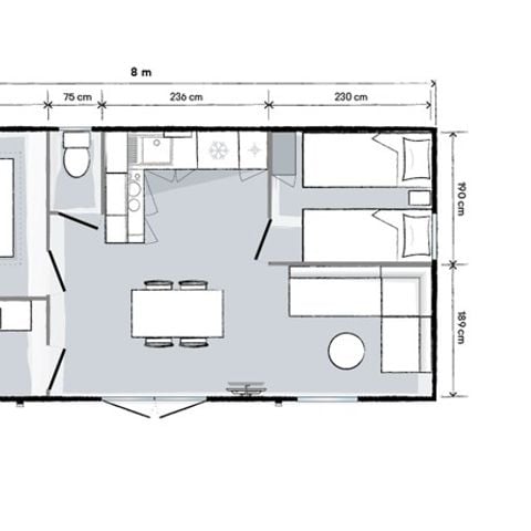 Mobile home 6 persons - RIVIERA 4/6 places
