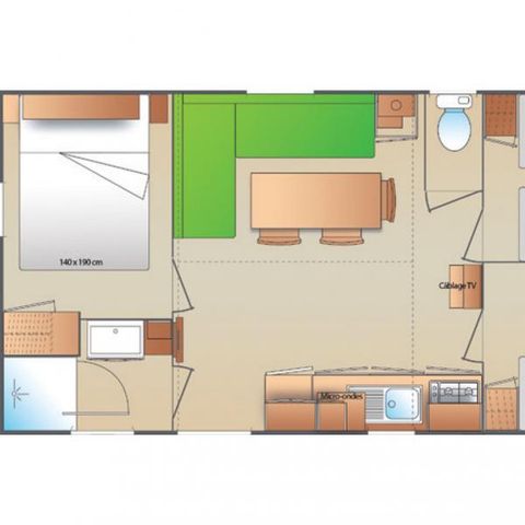Mobilhome 7 personnes - GRANDO 6/7 places