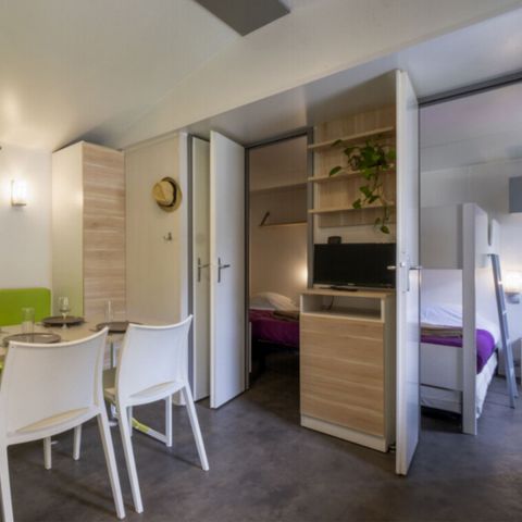 Mobilheim 6 Personen - Komfort + KLIMA 3 Zimmer 6 Personen