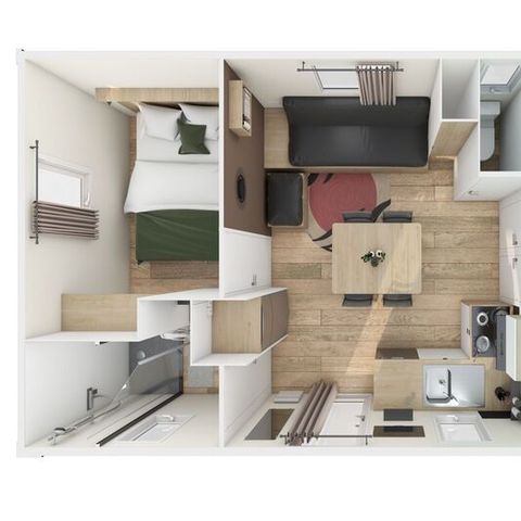 Mobile home 6 persons - Confort + CLIM 3 bedrooms 6 people