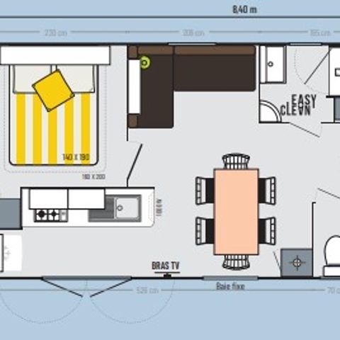 Stacaravan 6 personen - Saleccia - 3 slaapkamers