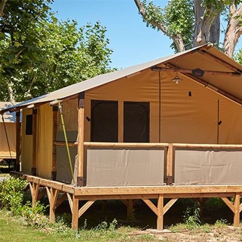 CANVAS AND WOOD TENT 5 people - Super Lodge Tent | 2 Bedrooms | 4/5 People | Air Conditioning