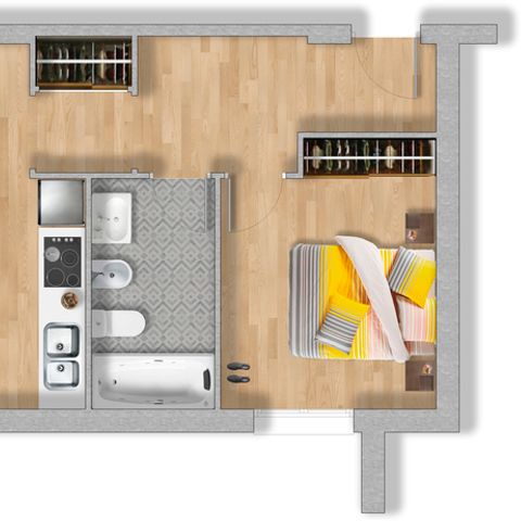 Apartamento 4 personas - A2 APTO 2+2 V. MAR SUPERIOR
