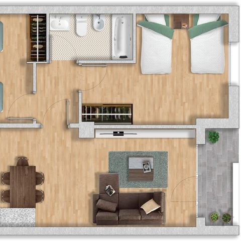 Wohnung 4 personen - A3 APTO 3/4 V. MONTAÑA SUP.