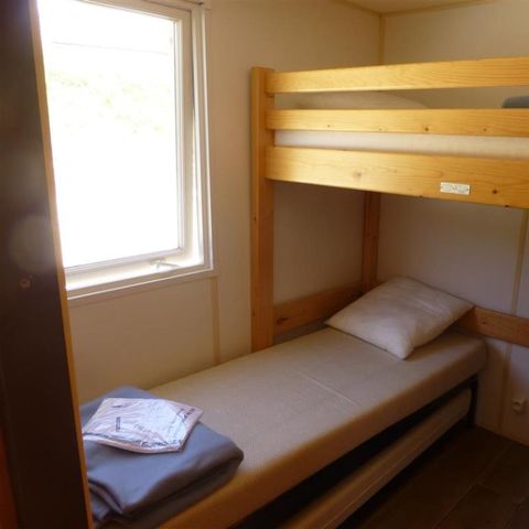 Mobilheim 5 personen - Mobilheim Chêne Confort 23m² (2 Zimmer) - Überdachte Terrasse 10m² - Sonntag/Sonntag 5 pers.
