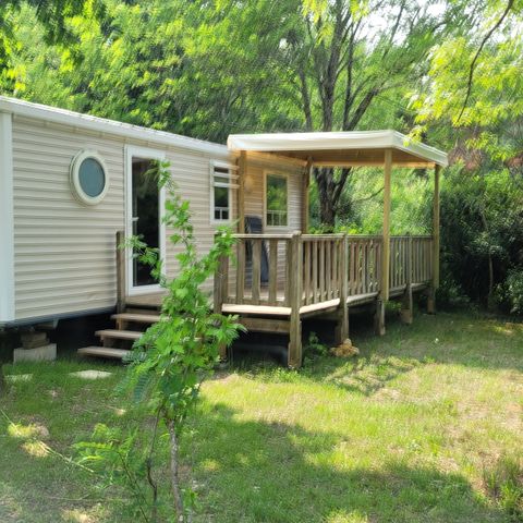 Mobile home 6 persons - Mobile-home Premium 30 m² (3 bedrooms) semi-covered terrace 15m² + TV + LV + Clim 6 pers