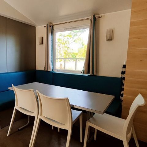 Mobilheim 6 Personen - Mobilheim Premium 30 m² (3 Zimmer) halboffene Terrasse 15m² + TV + LV + Clim 6 Pers.