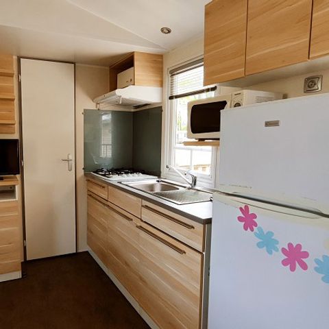Mobile home 6 persons - Mobile-home Premium 30 m² (3 bedrooms) semi-covered terrace 15m² + TV + LV + Clim 6 pers