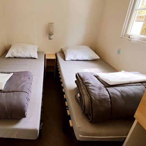 MOBILHOME 6 personnes - Mobil-home Premium 30 m² (3 chambres) terrasse semi-couverte 15m² + TV + LV + Clim 6 pers