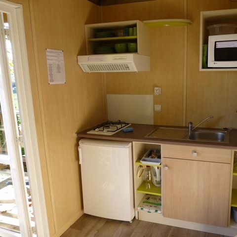 Chalet 2 personen - Chalet Noisette Confort 16m² (1 kamer) - Overdekt terras 8m² - TV 2 pers