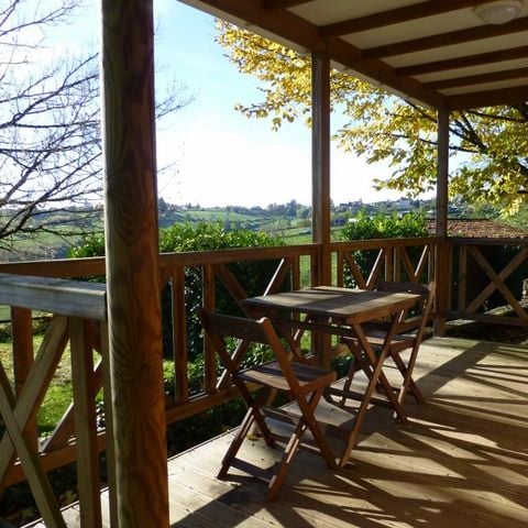 CHALET 2 personnes - Chalet Noisette Confort 16m² (1 chambre) - Terrasse couverte 8m² - TV 2 pers