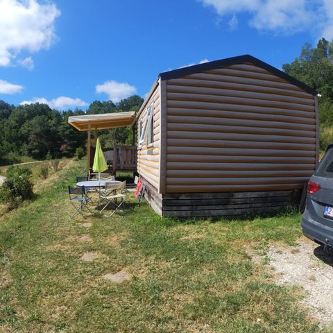 MOBILHOME 5 personnes - Mobil-Home Chêne Confort 23m² (2ch - 5pers) - terrasse couverte 10m2 - samedi/samedi 5 pers