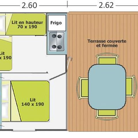 Stacaravan 4 personen - Tithome - zonder watervoorziening