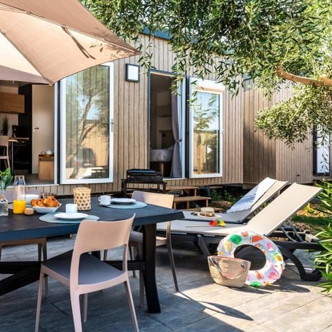 Stacaravan 6 personen - COTTAGE 3P/6 personen Airconditioning + TV