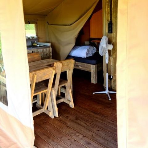 Canvas and wooden tent 4 persons - LODGE SAFARI