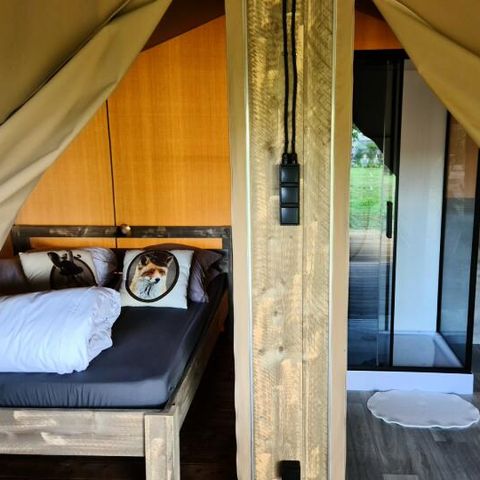 Canvas and wooden tent 4 persons - LODGE SAFARI