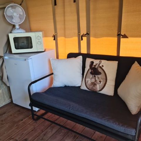 Canvas and wooden tent 4 persons - LODGE SAFARI