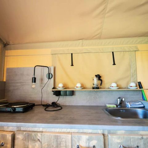 Safarizelt 4 Personen - 2-Zimmer-Safari-Lodge 4 Personen (2 Erwachsene + 2 Kinder -10 Jahre) + Jaccuzi