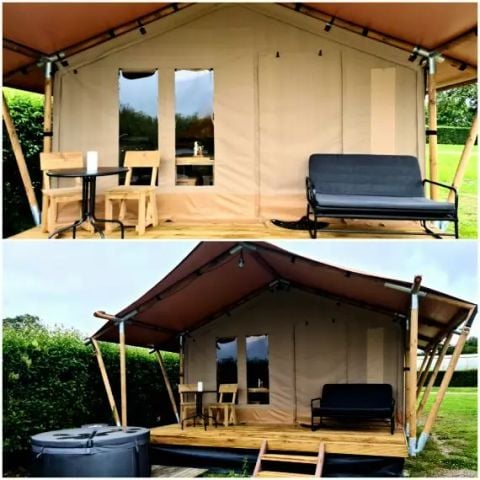 Safarizelt 4 Personen - 2-Zimmer-Safari-Lodge 4 Personen (2 Erwachsene + 2 Kinder -10 Jahre) + Jaccuzi