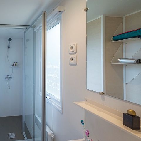 MOBILHOME 6 personas - Mobil-home | Confort | 3 Dormitorios | 6 Pers. | Terraza elevada | 2 baños | TV