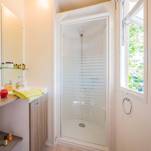 Mobilheim 6 personen - Comfort | 3 Zi. | 6 Pers. | Erhöhte Terrasse | Clim.