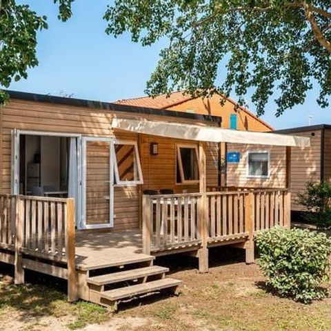MOBILHOME 6 personnes - Premium Exclusive | 3 Ch. | 6 Pers. | Terrasse surélevée | 2 SDB | Clim. | TV