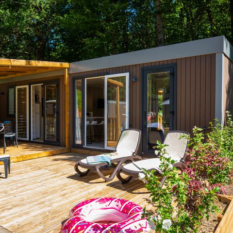 MOBILHOME 5 personas - | Premium Exclusive | 2 Dormitorios | 5 Pers | Terraza elevada | 2 baños | Aire acondicionado | TV