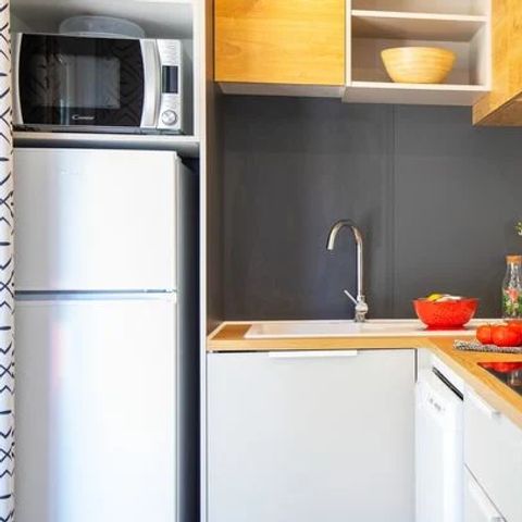 MOBILHOME 6 personas - | Premium Exclusive | 3 Dormitorios | 6 Pers | Terraza elevada | 2 baños | Aire acondicionado | TV