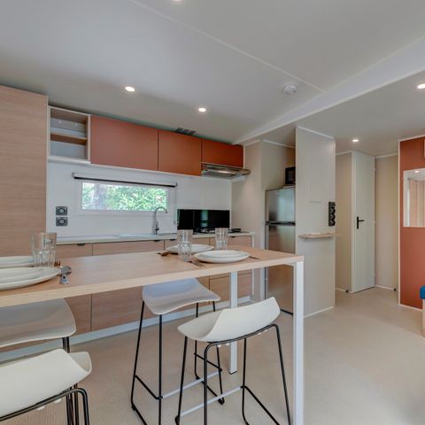 MOBILHOME 6 personnes - Mobil-home | Premium Azure | 2 Ch. | 4/6 Pers. | Terrasse surélevée | Clim. | TV
