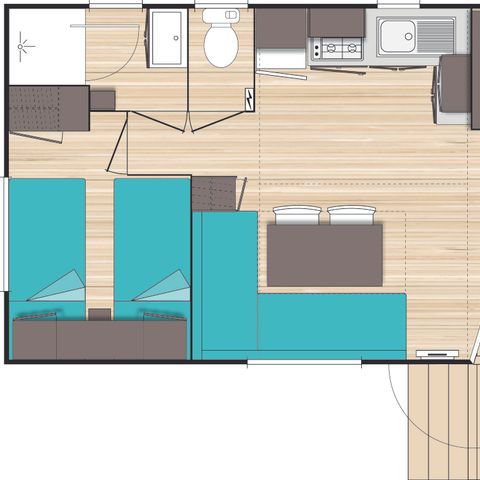 MOBILE HOME 4 people - 33 PRIVILEGE O'PHEA 754 T