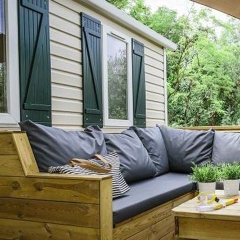 MOBILHOME 6 personnes - Premium | 3 Ch. | 6 Pers. | Terrasse Lounge | Clim. | TV