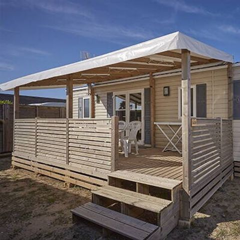 Mobilheim 6 personen - Mobilheim | Comfort | 3 Zi. | 6 Pers. | Erhöhte Terrasse | 2 Bäder | Clim.
