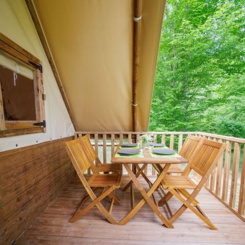 Canvas bungalow 5 persons - CABANE LA BELLE ETOILE
