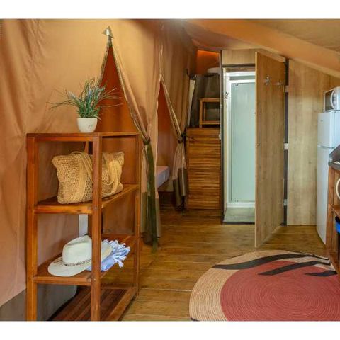 TIENDA DE LONA Y MADERA 5 personas - VICTORIA (2R 4+1P)