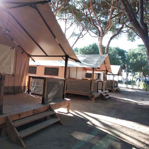 TIENDA DE LONA Y MADERA 5 personas - VICTORIA (2R 4+1P)