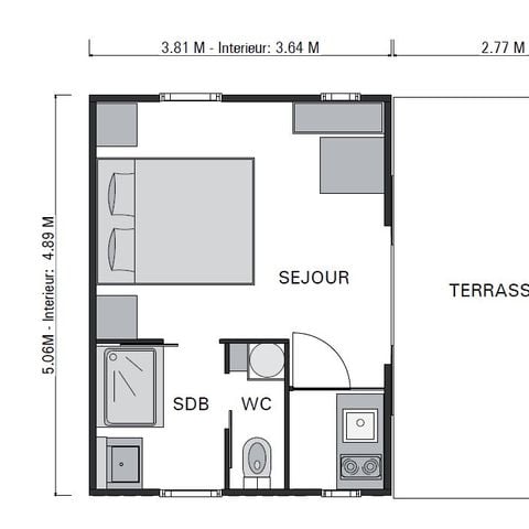 Chalet 3 personnes - Cabane sur pilotis