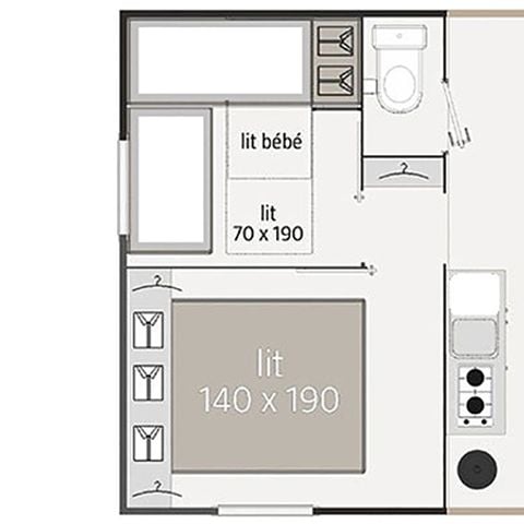 MOBILHOME 5 personnes - ABELIA
