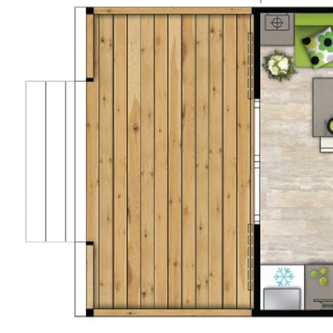 MOBILHOME 4 personas -  RUBIA