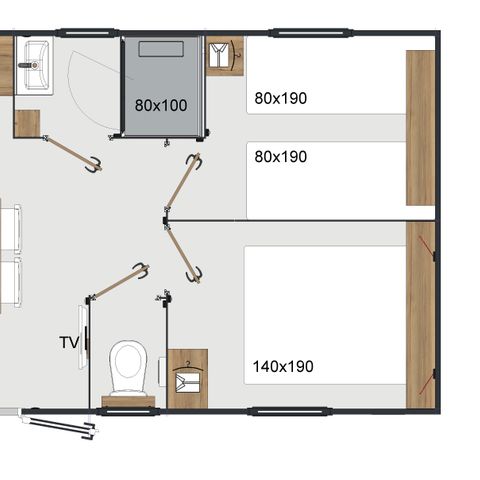 Mobilhome 4 personnes - Mobil-home CALLUNA