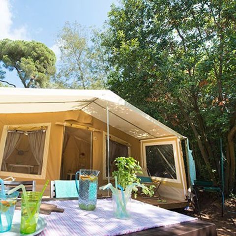 Glamping tent 5 persons - Canvas bungalow | 2 Bedrooms | 5 People | Without bathroom