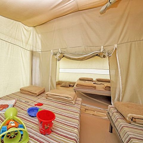 Glamping tent 5 persons - Canvas bungalow | 2 Bedrooms | 5 People | Without bathroom