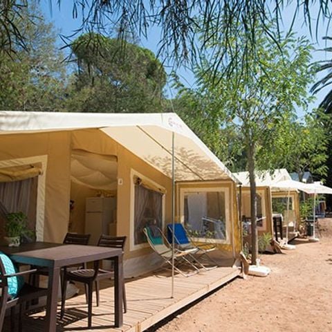 Bungalowtent 5 personen - Canvas bungalow | 2 slaapkamers | 5 personen | Zonder badkamer