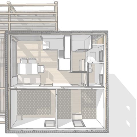 Bungalow 4 personen - Lodge