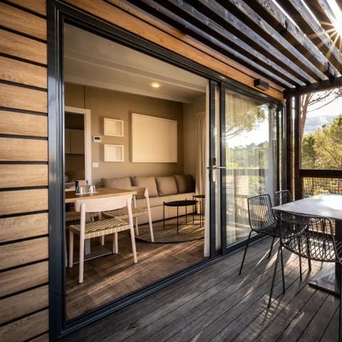 Stacaravan 5 personen - Family Lodge 3 kamers 5 personen Airconditioning + TV