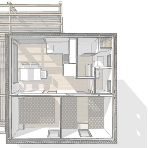 Bungalow 4 Personen - Bungalow Lodge Aufenthalt mit Halbpension