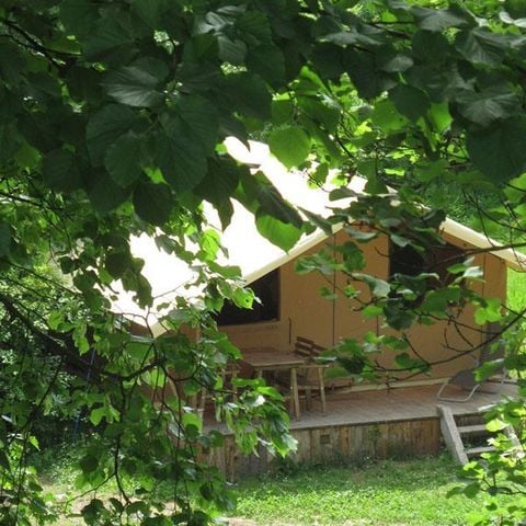 Tente en toile et en bois 6 personnes - Tente Safari Cabanon