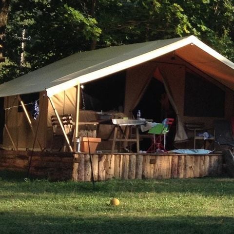 Tente en toile et en bois 6 personnes - Tente Safari Cabanon